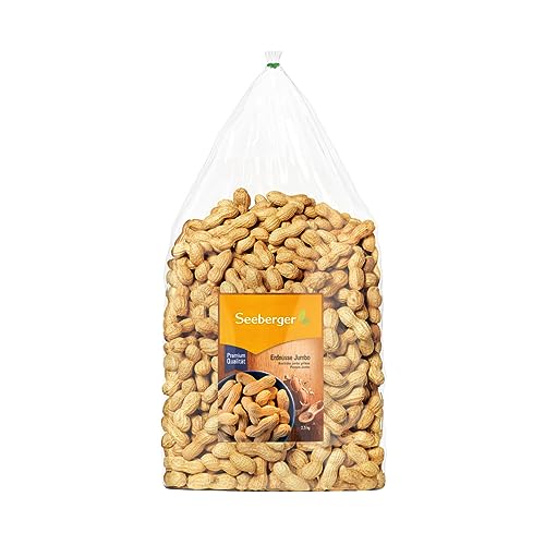 Seeberger Erdnüsse Jumbo Riesen: Große Erdnüsse in Schale - schonend geröstet - intensiver Geschmack mit zartem Butter-Aroma (1 x 2,5 kg) von Seeberger