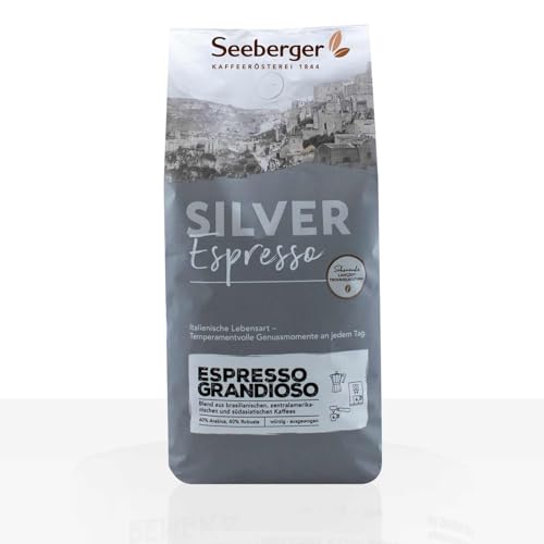 Seeberger Kaffee Silver Espresso Grandioso 1kg ganze Bohne von Seeberger