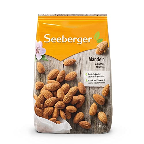 Seeberger Mandeln 7er Pack: Große, knackige Mandelkerne mit einem zart-süßlichen Aroma - reich an Vitaminen & pur im Geschmack - naturbelassen, vegan (7 x 500 g) von Seeberger