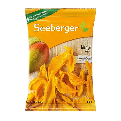 Seeberger Mango 13er Pack: Getrocknete Fruchtscheiben aus sonnenverwöhnten Mangos - fruchtig & exotisch im Geschmack - ohne Zuckerzusatz - Power-Snack, vegan (13 x 100 g) von Seeberger