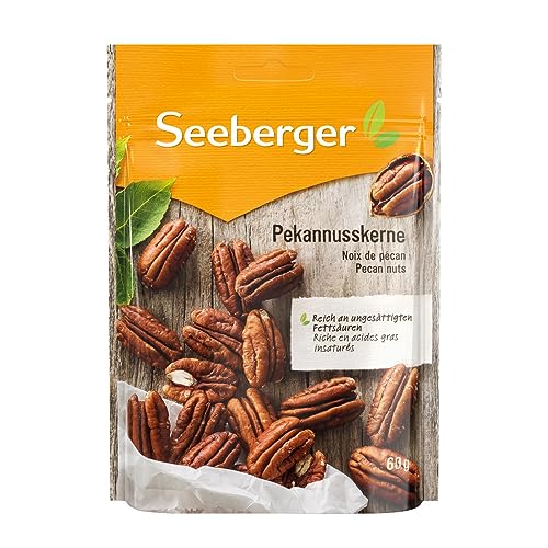 Seeberger Pekannusskerne 15er Pack : Große, unversehrte & knackig-frische amerikanische Pekannüsse - handlich & wiederverschließbar - naturbelassen (15 x 60 g) von Seeberger