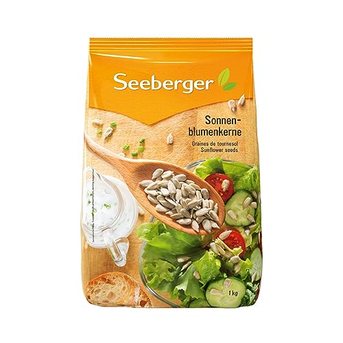 Seeberger Sonnenblumenkerne 5er Pack: Geschälte, knackige Kerne in bester Qualität - nussig, buttrig & fein-aromatisch - ideal zum Backen oder als Topping, vegan (5 x 1 kg) von Seeberger