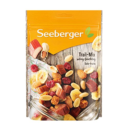 Seeberger Trail-Mix 12er Pack: Nuss-Frucht-Mischung aus gerösteten & gesalzenen Erdnüssen und Mandeln - kombiniert mit süßen Trockenfrüchten - salzig-fruchtiger Geschmack (12 x 150 g) von Seeberger