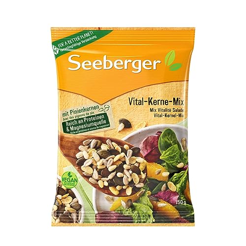Seeberger Vital-Kerne-Mix 13er Pack: Kernig-knackige Mischung aus Pinien-, Sonnenblumen-, Kürbis- und Sojakernen - als Backzutat, für Salat und Müsli, vegan (13 x 150 g) von Seeberger