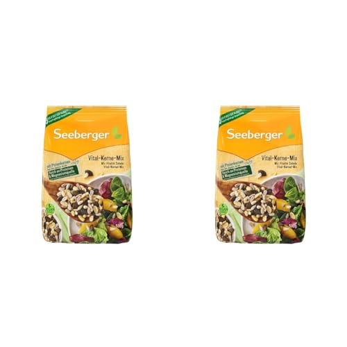 Seeberger Vital-Kerne-Mix: Kernig-knackige Mischung aus Pinien-, Sonnenblumen-, Kürbis- und Sojakernen - als Backzutat, für Salat und Müsli, vegan (1 x 500 g) (Packung mit 2) von Seeberger