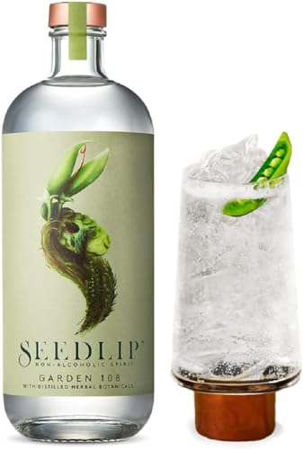 Seedlip Garden 108 | erfrischend-alkoholfreie Gin-Alternative | mit Kräutergeschmack | kalorienfrei & zuckerfrei | für nicht-alkoholische Cocktails | 0,0% vol | 700ml Einzelflasche | von SEEDLIP