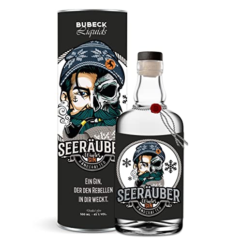 Seeräuber Gin | Winter Edition | Super Premium Gin aus Deutschland (0.5 l + Geschenkhülse) von Seeräuber
