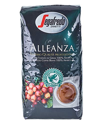 Segafredo Alleanza 1000g - 100% Arabica Bohnen - Kaffee von Rainforest Alliance zertifizierten Farmen von Segafredo