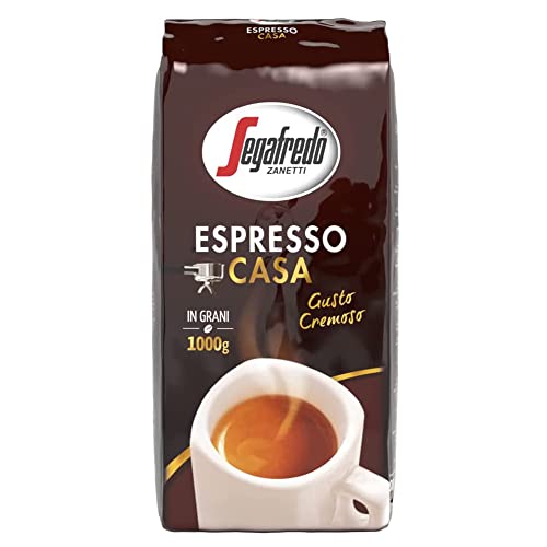 Segafredo Zanetti Espresso Casa - Ganze Bohne 1 kg Packung) - Geeignet für alle italienischen Kaffeespezialitäten - Mittlere Röstung, voller Geschmack mit Schokoladennoten von Segafredo