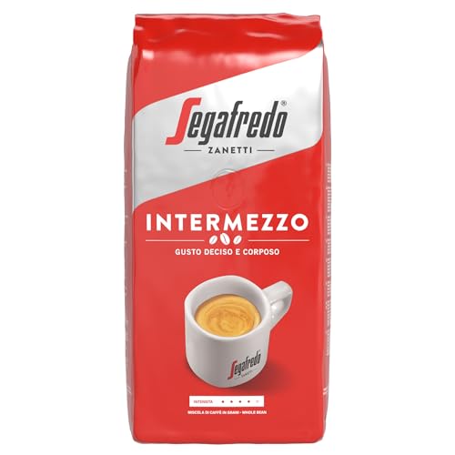 Segafredo Zanetti Intermezzo - Ganze Bohne (1 kg Packung) - Geeignet für alle italienischen Kaffeespezialitäten - Kaffeebohnen mit mittlerer Röstung, stark und vollmundig im Geschmack von Segafredo