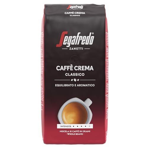 Segafredo Zanetti Caffè Crema Classico - Ganze Bohne (1 kg Packung) - Geeignet für Caffè Crema - Kaffeebohnen mit dunkle bis mittlere Röstung, ausgewogener und aromatischer Geschmack von Segafredo