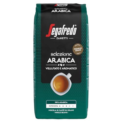 Segafredo Zanetti Selezione Arabica - Ganze Bohne (1 Kg Packung) Geeignet für alle italienischen Kaffeespezialitäten - Kaffeebohnen mit heller bis mittlerer Röstung, samtig und aromatisch im Geschmack von Segafredo