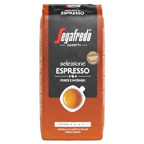 Segafredo Zanetti Selezione Espresso - Ganze Bohne (1 kg Packung) - Geeignet für alle italienischen Kaffeespezialitäten - Mittlerer bis dunkle Röstung, starke und intensiver Geschmack von Segafredo