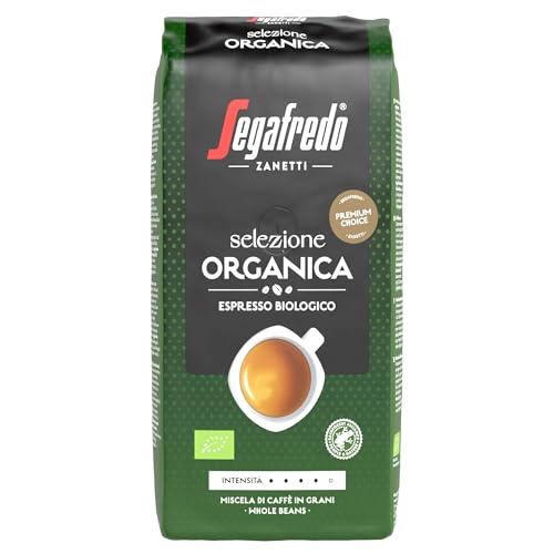 Segafredo Zanetti Selezione Organica - Ganze Bohne (1 kg Packung) - Geeignet für alle italienischen Kaffeespezialitäten - Kaffeebohnen mit mittlerer Röstung, Schokoladen und Karamellgeschmack von Segafredo