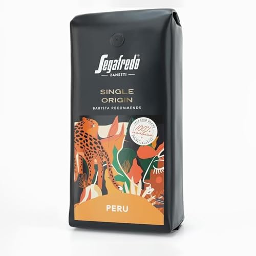 Segafredo Zanetti Whole Bean Single Origin Perù 100% Arabica - 1 kg pack - Recommended by the barista - Selected roasted coffee beans, nuances of citrus, nuts and caramel von Segafredo