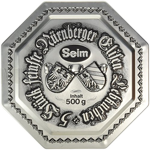 Seim Elisenlebkuchen Dose "Silberdose", 1er Pack (1 x 500 g) von TESTEL