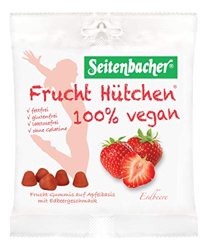 Seitenbacher 100 Prozent Vegan Frucht Hütchen Erdbeere, 10er Pack (10 x 85 g) von Seitenbacher