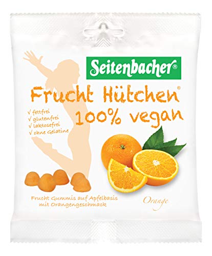 Seitenbacher 100 Prozent Vegan Frucht Hütchen Orange, 10er Pack (10 x 85 g) von Seitenbacher