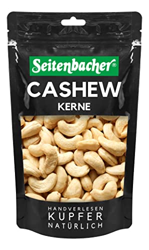 Seitenbacher Cashewkerne I nativ I ohne Zusätze I ungesalzen I (1 x 225 g) von Seitenbacher