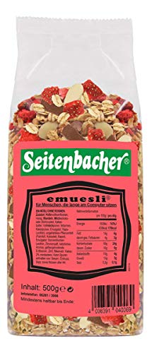 Seitenbacher E-Müsli geröstet I Schoko I Erdbeeren I Mandeln I weizenfrei I 3er Pack (3 x 500g) von Seitenbacher