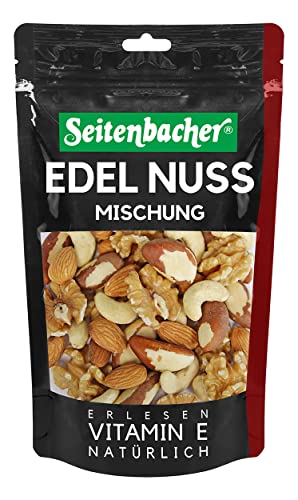 Seitenbacher Edel-Nuss Mischung I Edelste Ganze Nüsse I ohne Zusätze I unbehandelt I (1 x 175g) von Seitenbacher
