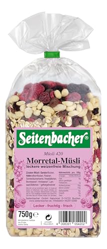 Seitenbacher Morretal Müsli I Vollkorngetreide I ohne zugesetzes Zucker I ohne zugesetztes Fett I viele Beeren I weizenfrei (3 x 750 g) von Seitenbacher