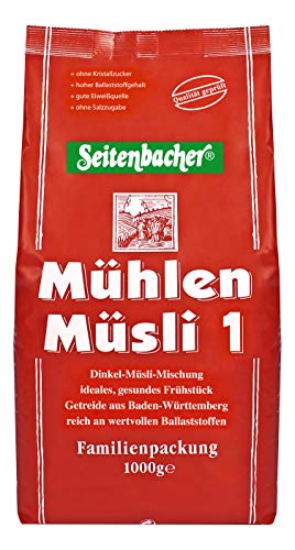 Seitenbacher Mühlen-Müsli 1 I Dinkel I weizenfrei I Vorratspackung I (1 x 1000 g) von Seitenbacher