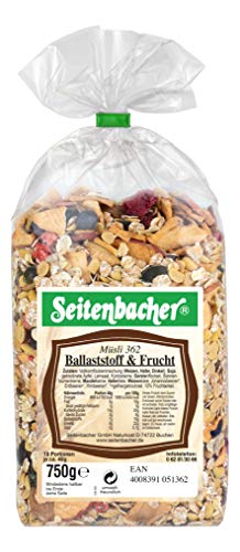 Seitenbacher Müsli Ballaststoff und Frucht I ohne zugesetzten Zucker I ohne zugesetztes Fett I (1 x 750 g) von Seitenbacher