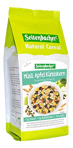 Seitenbacher Müsli Gourmet Vollkorn Apfel und Kürbiskern, 6er Pack (6 x 500 g) von Seitenbacher
