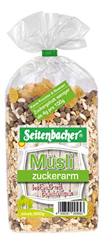Seitenbacher Müsli Zuckerarm I Niedriger Zuckergehalt (4%) I weizenfrei I Vollkorn (1 x 600 g) von Seitenbacher