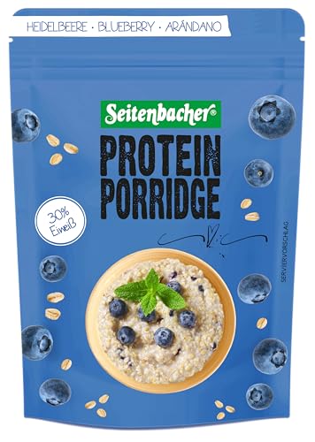 Seitenbacher Porridge Blaubeere - Dein warmes Frühstück mit 30% Protein I weizenfrei I (1 x 500 g) von Seitenbacher