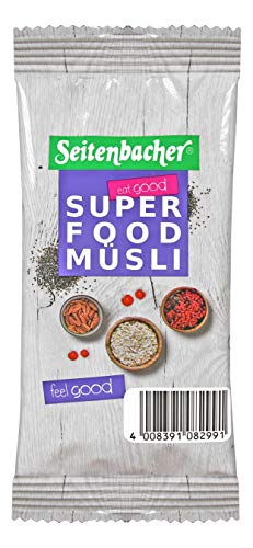 Seitenbacher Super Food Müsli I Portionsbeutel, I ohne zugesetzten Zucker I ohne zugesetztes Fett I 10er Pack (10 x 50 g) von Seitenbacher