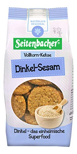 Seitenbacher Vollkorn Kekse Sesam I weizenfrei I ohne Eier I 4er Pack (4x 200 g) von Seitenbacher