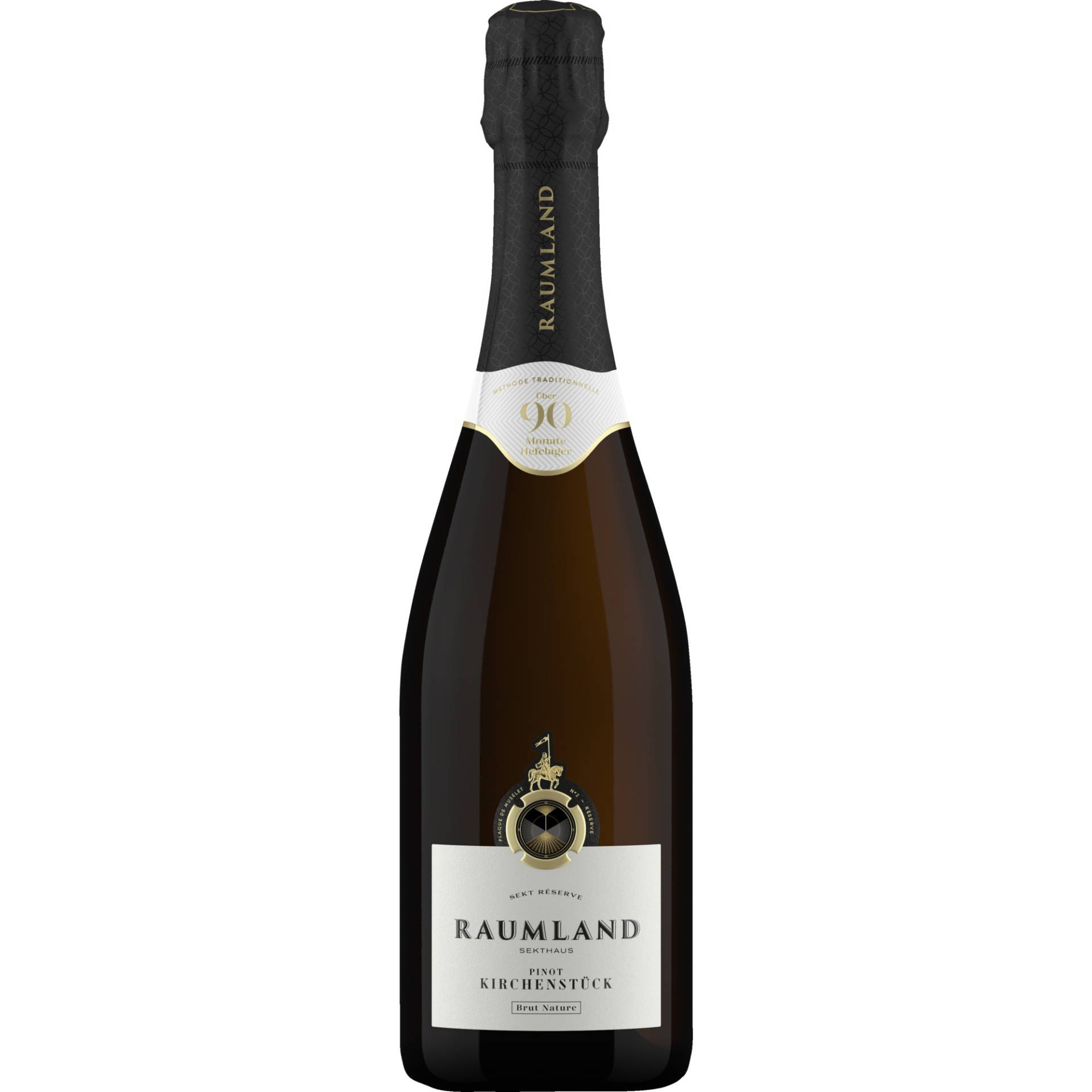 Kirchenstück Pinot Réserve Sekt, Brut Nature, Deutscher Sekt, Deutscher Sekt, 2014, Schaumwein von Sekthaus Raumland, D - 67592 Flörsheim-Dalsheim