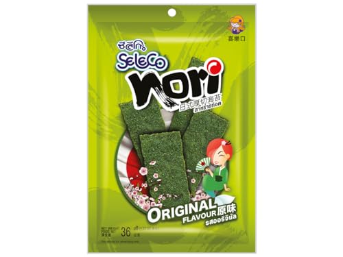 Algensnack 36g knuspriger Seetang Meeresalge algenblätter noriblätter herzhaft seetangblätter Algensnack 36g knuspriger Seetang Meeresalge algenblätter noriblätter herzhaft seetangblätter von Seleco