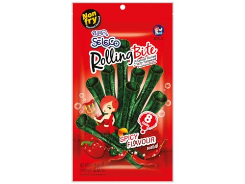 Scharf / Süß Chili Algensnack 28g knuspriger Seetang Meeresalge algenblätter nori rollen rolls Fettarm von Seleco