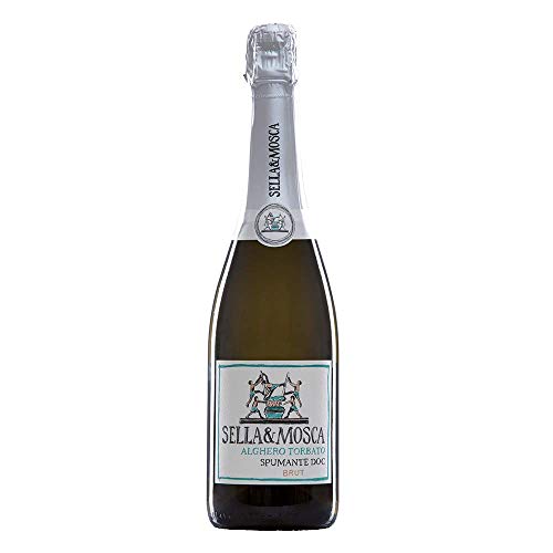 Sella & Mosca Torbato Brut di Sardegna, Plant Based, Leichter Weißwein - 1 Flasche 750 ml von Sella & Mosca