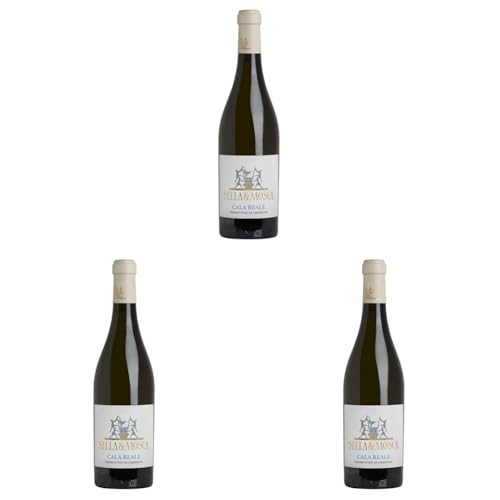 Sella & Mosca Cala Reale di Sardegna, Vermentino Weißwein, Aromatische Kräuter, blumige Noten, Plant Based - Flasche 750 mL (Packung mit 3) von Sella & Mosca