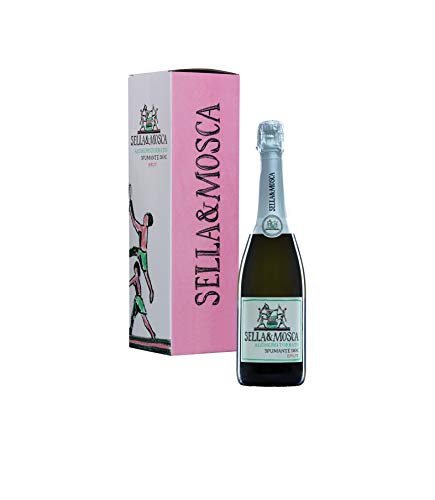 Sella & Mosca Torbato Brut di Sardegna Astucciato, Rhythmischer Seidiger Weißwein, Plant Based - 1 Flasche 750 ml von Sella & Mosca