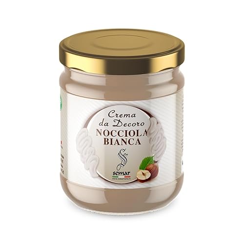 Weißer Haselnussaufstrich - 100% IN ITALIEN HERGESTELLT - 200 g, perfekt für Frühstück und Snacks (Glutenfrei). von Semar