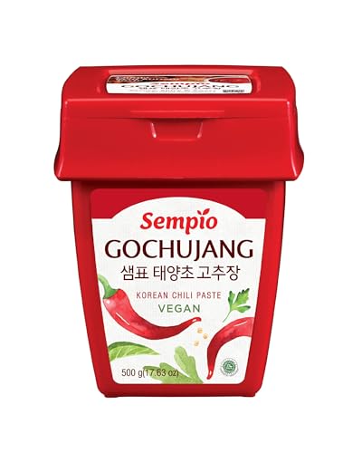 Sempio Gochujang (500g/1.1lbs) - Koreanisches Chilipaste, Süß, Herzhaft & Scharf. Rote Pfeffersauce für Tteokbokki, Koreanische Küche. Vegan von Sempio