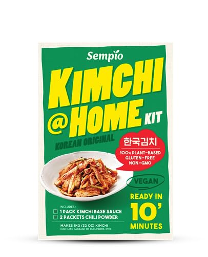 Sempio Kimchi-Kit (Vegan, 170g) - Einfaches Original koreanisches Kimchi-Herstellungsset Ein-Schritt-Hausgemachtes Kimchi von Sempio