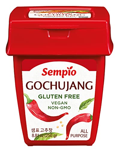 Sempio Gochujang (250g) - Koreanische Chili-Paste, süß, sauer, herzhaft & würzig. Rote Pfeffersauce für Tteokbokki, koreanisches Essen. Vegan, Nicht-GVO von Sempio