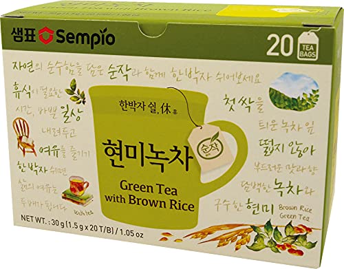 Sempio Grüner Tee, mit ungeschälten geröstetem Reis - Genmai, 20 Btl á 1,5 g, 30 g von Sempio