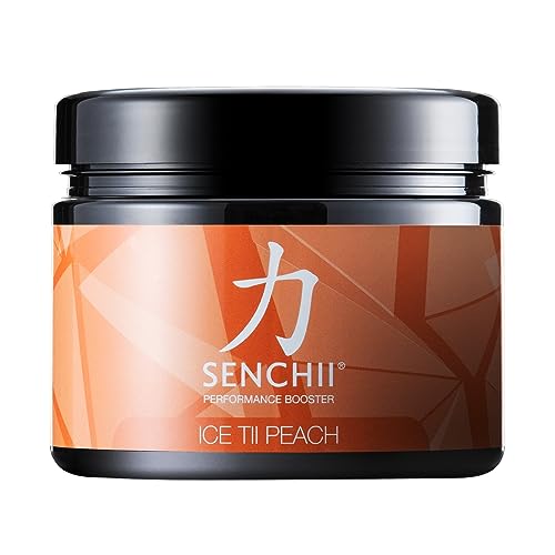 SENCHII ICE TII PEACH, Gaming Booster, 40 Portionen (a 8g), 200mg Koffein, Energy-Drink für Gamer, wenig Zucker, Vegan und erfrischend von SenChii