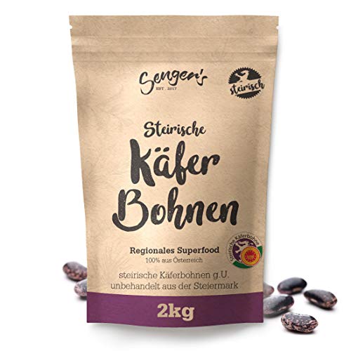 Senger's 2 kg Steirische Käferbohnen g.U. getrocknet Riesenbohnen, Feuerbohne, 100% Natur aus der Steiermark (2KG) von Senger's