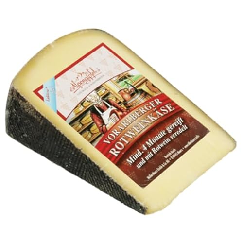 Alpengipfel Vorarlberger Rotweinkäse Hartkäse 50% Fett - 1 x 200 g von Senner-Alpkäse-Classic-Box