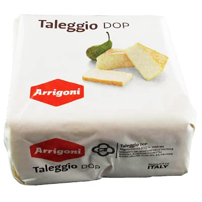 Arrigoni Taleggio norditalienischer Weichkäse, 48 % Fett, 1/4 Laib ca. 500 g von Senner-Alpkäse-Classic-Box