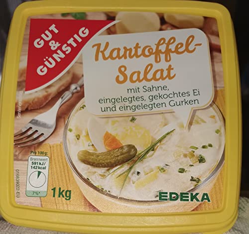 Kartoffelsalat mit Sahne, Ei und eingelegten Gurken 2x1kg Kartoffelsalat mit Sahne, Ei und eingelegten Gurken 2x1kg von Senner-Alpkäse-Classic-Box