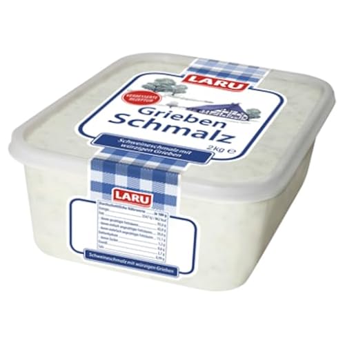 Laru Griebenschmalz Schweineschmalz mit würzigen Grieben 2 kg Schale Laru Griebenschmalz Schweineschmalz mit würzigen Grieben 2 kg Schale von Senner-Alpkäse-Classic-Box